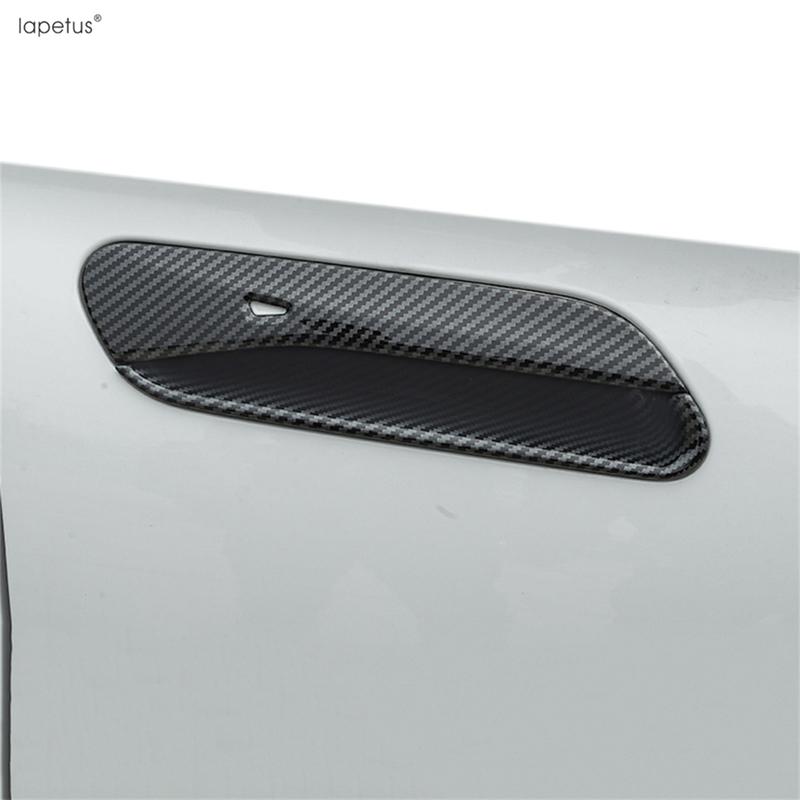 Car Door Handle Bowl Protection Cover Trim For VW Volkswagen ID.4 ID.6 X Crozz - 2025 Carbon Fiber / Chrome Accessories