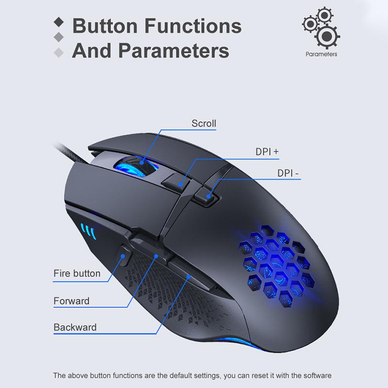 iMICE T90 Новая проводная мышь, полая игровая мышь, 8 клавиш, светящаяся, 7200 точек на дюйм, игровая проводная мышь для ПК, компьютера, планшета, ноутбука