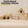 Durable Hamster House Natural Wooden Small Pets Hideaway New Hamster Hide Villa  for Chinchilla