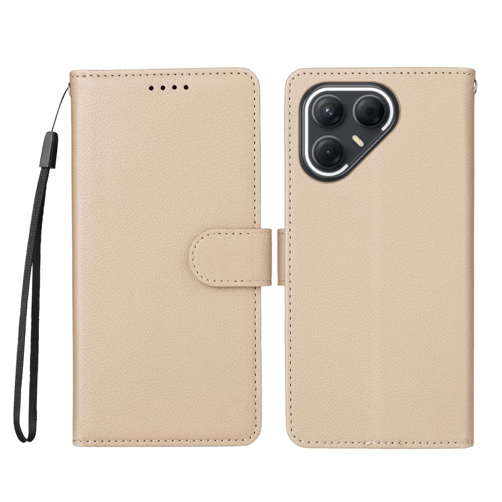 For TECNO Pova 7 5G Case RFID Blocking 3 Card Slots PU Leather Phone Cover with Wrist Strap
