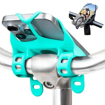 Костяная Велосипедная Застежка 4 Pro Max Силиконовая Велосипедная Телефонная Легкая для Дороги Цвет Селеста Крепление, Противоскользящая, Виброгасящая, Защита от Падений, Виброгасящая, Противоскользящая,