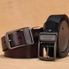 Men Alloy Letter Pin Buckle Genuine Leather Belt High Quality Cowskin Belts Strap
