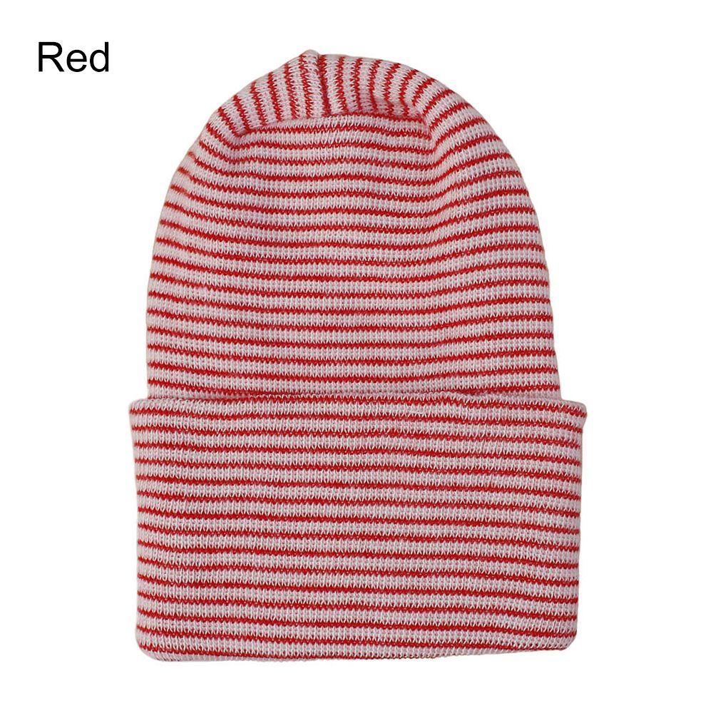 Cotton Nursery Cap Infant Striped Fetal Hat Newborn Hospital Cap Beanie Hat Baby Boy Girl Hat