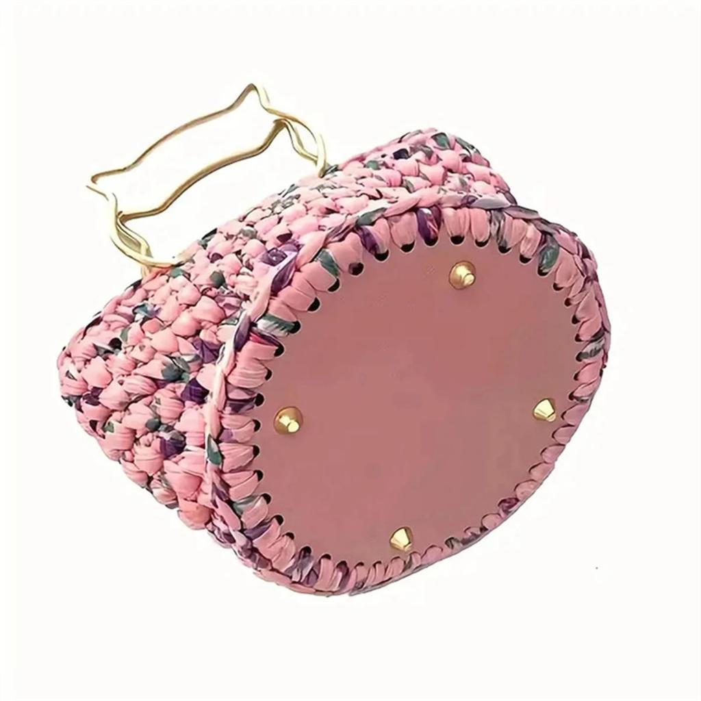 15*15cm Round Bottom For Knitted Bag PU Leather Bag Base with Holes Handmade DIY Crochet Bag Bottom Accessories