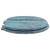 Soft Close Toilet Seat Blue 44 x 38 cm MDF Board