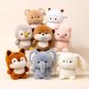 New Kawaii Soft Animal Series Plush Doll Pillow Elephant Pig Dog Sheep Mouse Monkey Cute Plush Toy Gift for Boys and Girls