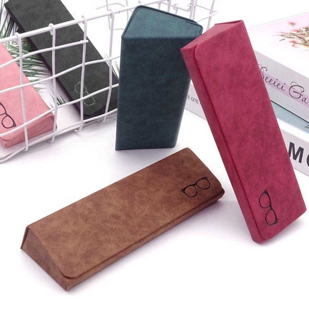 Portable Hard Case Glasses Case Anti-press Frame Glasses Sunglasses Case PU Leather Hard Shell Eyewear Box Men