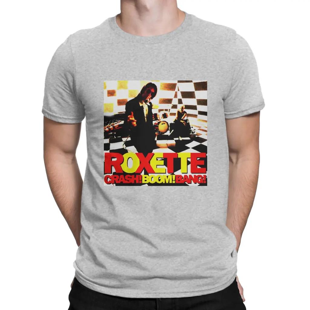 Swedish Band In The 1980s Men T Shirts Roxette Awesome Tee Shirt Short Sleeve Crewneck T-Shirts 100% Cotton Graphic Printed Tops