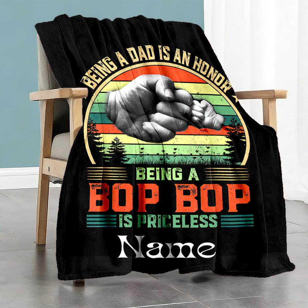 Fist Bump Customize Text Blanket Gift Customizable Blanket Soft & Cozy Suitable for Home Decor Office Picnics Livingroom Ideal for All Seasons