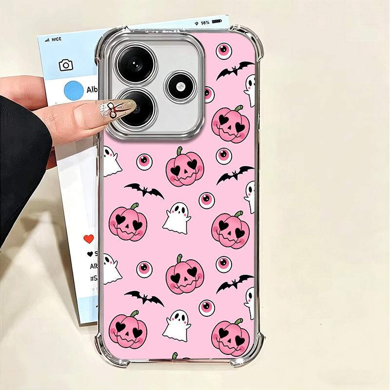Розовый Стиль Череп Ведьма Покрытие Чехол для Телефона Для Xiaomi Poco X5 X6 X7 X8 Pro Max F8 Ultra F7 M8 M7 M5S Redmi 15C 15 14C 13C 13 X3 1
