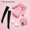 1 Set 1/6 Doll Fashion Casual Clothes Shoes Hats Winter Wear Sweaters Pants Handmade Girl Doll Wearing