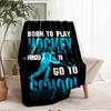 ice hockey Theme Printed Blanket - Perfect for Couch, Bed, Travel & Outdoor Use | Machine Washable, Cozy & Durable.