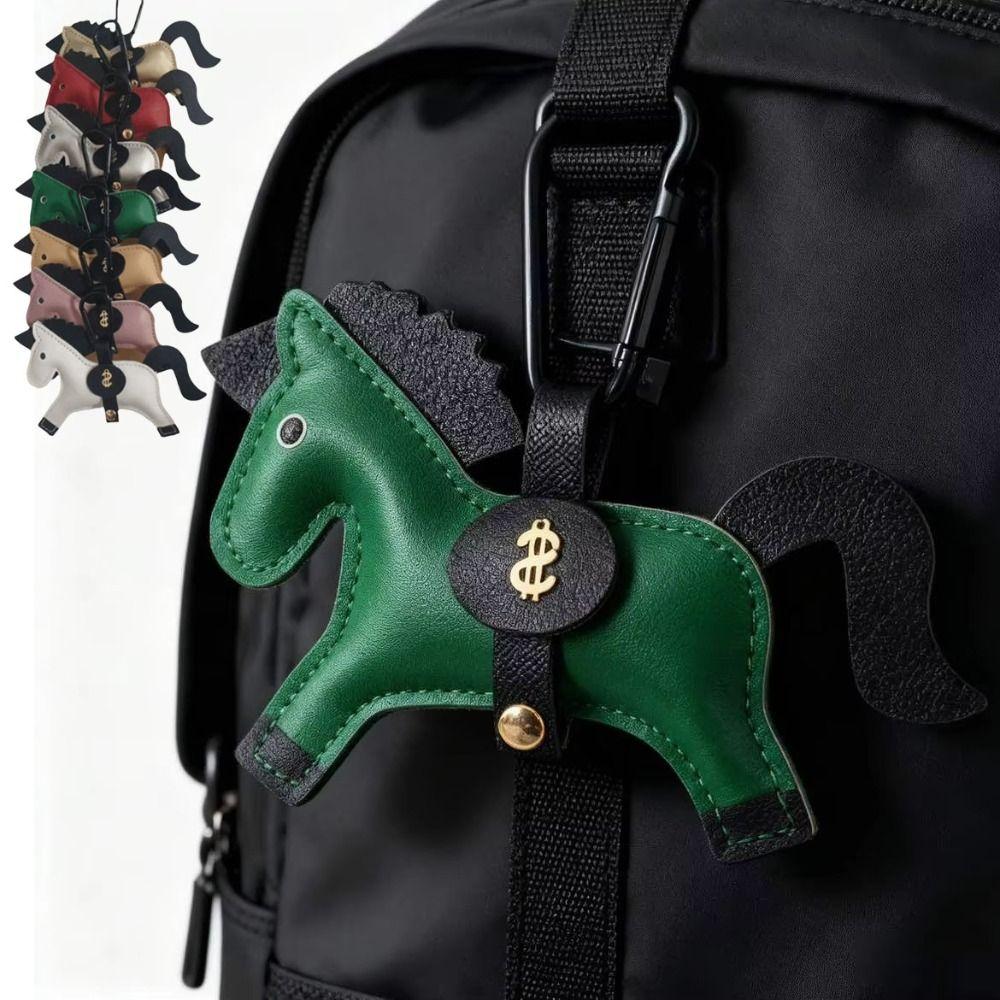 Handmade Stitching Horse Pendant Multi-color Keychain New Trend Bag Charm  Backpack Accessory