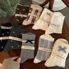 Female Autumn Fashion New Style Bow In The Tube Pile Pile Cotton Socks