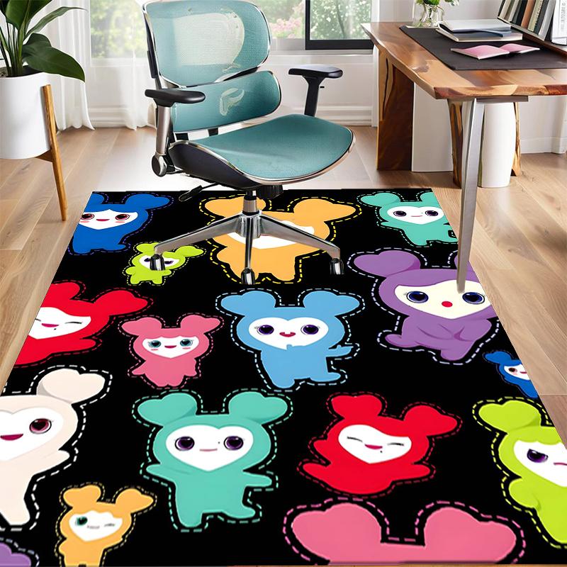 TWICE Polyester Carpet, Soft Indoor Mat for Office Chair, Living Room, Computer Desk - Decorative Home Office Rug Design