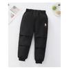 Girls Windproof Warm Fleece Lined Softshell Thickened Casual Winter Sports Pants
