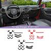 Dashboard Central Control Steering Wheel Air Conditioning Vents Decoration Interior for Jeep Wrangler JK 2011-2017 2-Door Interior Car Accessories
