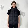 Cotton vest women's new knitted splicing stand-up collar cotton vest women's loose thickened vest versatile and thin jacket