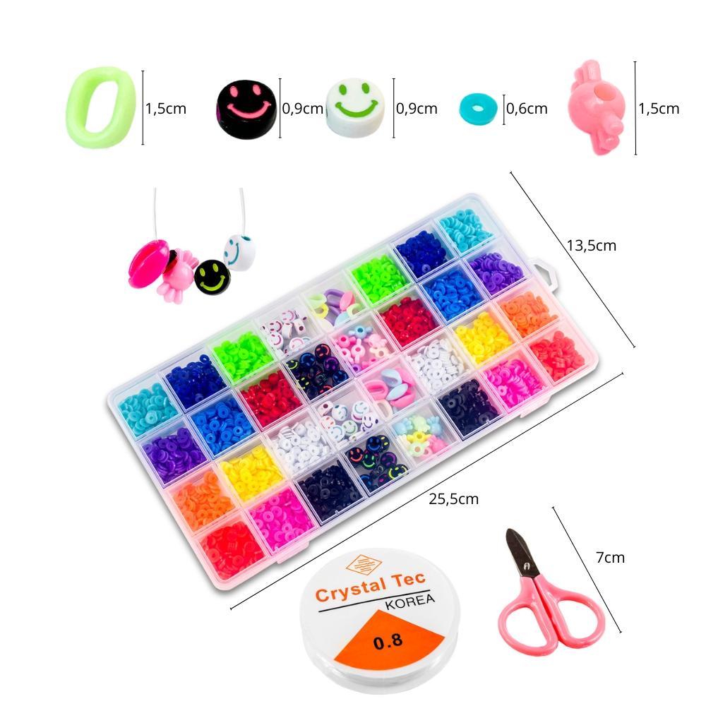 Large kit for making bracelets, necklaces, pendants, beads, gift