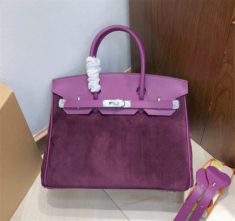 Ретро ручной работы, первый слой замша из кожи swift BK25/30см натуральная кожа женская сумка