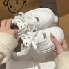 Versatile Little White Shoes Women's 2025 Spring New Thick-soled Heightening Board Shoes Sports and Leisure Shoes Single Shoes Children
