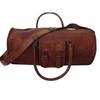 Men's Brown Vintage Genuine Goat Leather Travel Luggage Duffle Gym Bags Tote New
