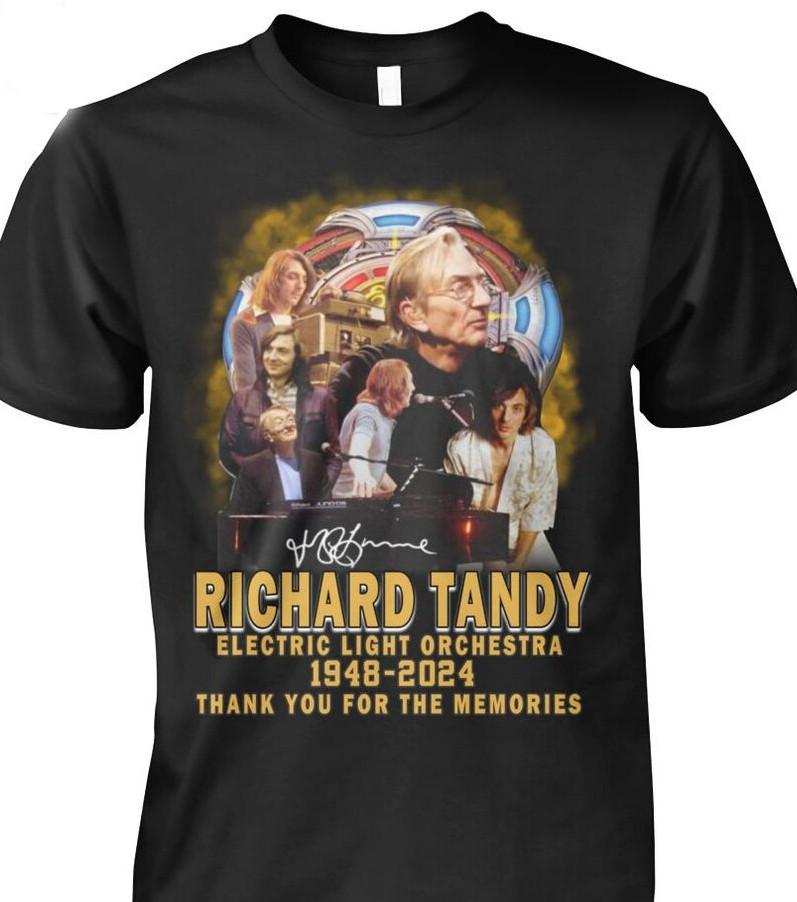 Richard Tandy Electric Light Orchestra T-Shirt 1948-2024 Thank You For The Memor