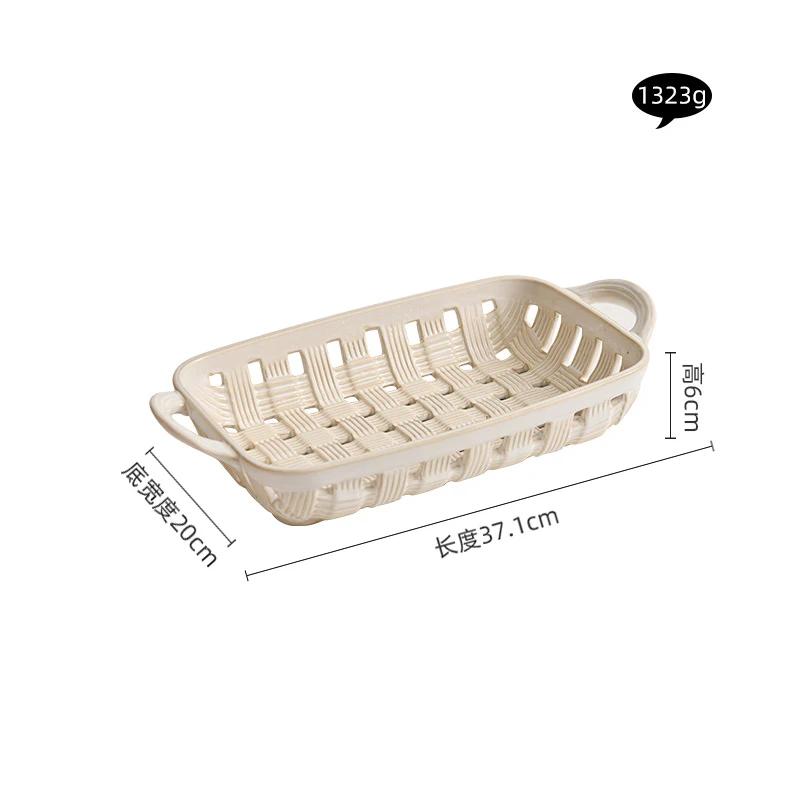 Керамический поднос для фруктов, корзина для фруктов, чаша для орехов, журнальные столики для гостиной, поднос для хранения сладостей, кухонная посуда