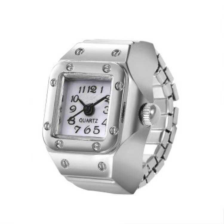 Unisex Alloy Finger Ring Watch – Creative Digital Design for Couples and Students