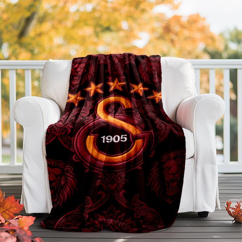 Galatasaray S .K printed throw blanket—soft,warm;versatile blanket for all seasons—perfect as &air-conditioning throw,nap blanket
