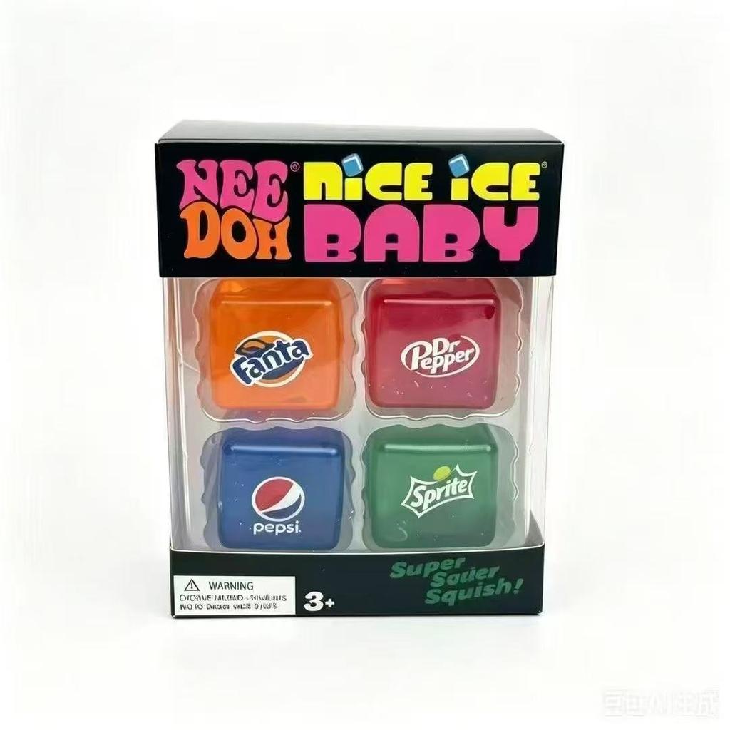 Schylling Nee-Doh Nice Cube Сенсорная игрушка-сквиш, Кубик-фиджет для снятия стресса, Цветной подарок для детей и взрослых