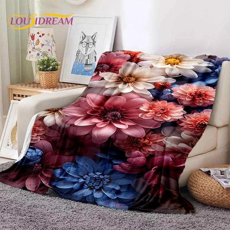 Мягкое фланелевое одеяло Dream Sun Flowers Nordic Daisy для кровати, спальни, дивана, пикника, плед для покрывала, отдыха на свежем воздухе, сна, подарок