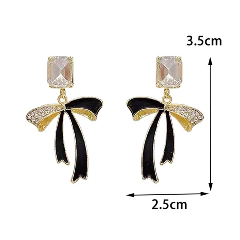 1 пара элегантных сережек-бантов, ослепительные серьги из циркония для женщин и девушек, серьги для темперамента, ювелирные изделия, аксессуары, подарки