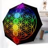 "Chakra Balance Mandala Wall Art: Vibrant Energy Healing Design" Umbrella, Cute Umbrella with Cute Design, Portable 3-Fold Compact Umbrella for Men &