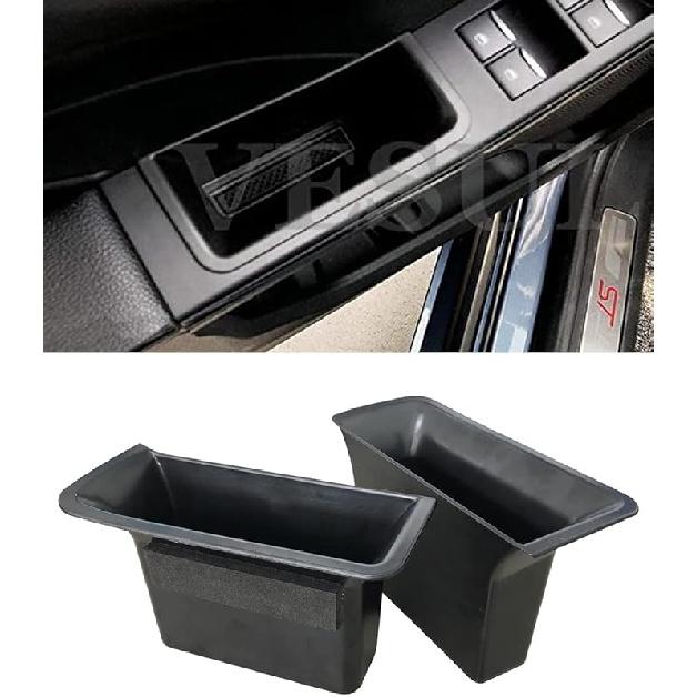 Vesul 4PCS Door Grab Tray Door Organizer Compatible With Ford Explorer 2024 2025 Armrest Phone Container Handle Ert ABS Tray Storage Box Glove