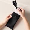 PU Leather Glasses Protective Case Automatic Closure Eyewear Pouch Sunglasses Case  Travel Use