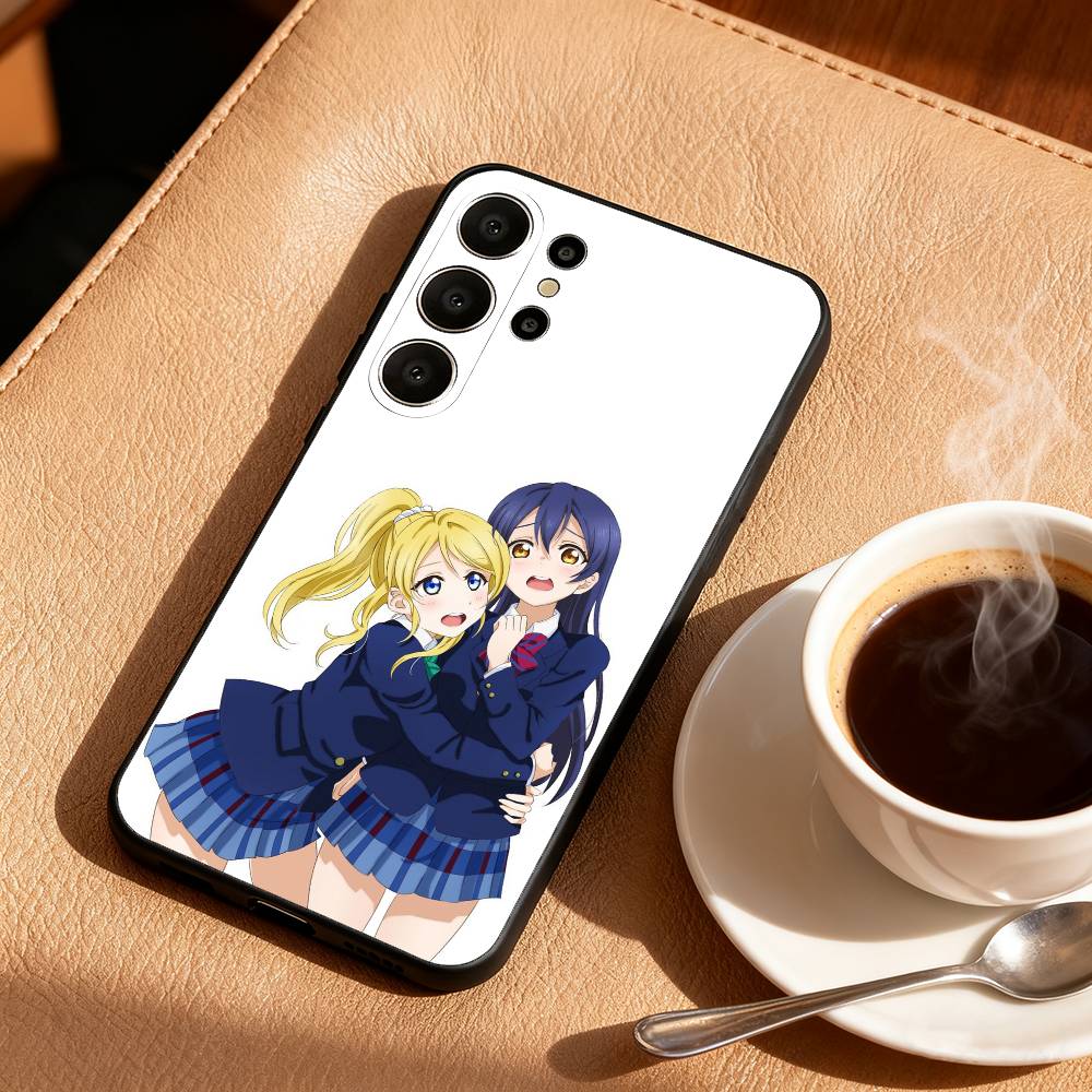 Чехол для телефона Love Live School Idol Diary для Samsung S26, S25, S24, S21, S22, S23, S30, Ultra, S20, FE, Lite, 10, 9, Черный Чехол