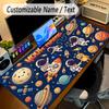 Astronaut Space Theme Personalized Mouse Pad Custom Name Text Non Slip Desk Pad For Laptop Office Desktop