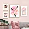 Красота девушки комната украшения дома духи мода губная помада кисти для макияжа печать холст живопись настенная картина без рамки