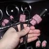 Блестящий кристальный USB автомобильный зарядник 5В 2.1А двухпортовый быстрый адаптер кабель для мультизарядки 3 в 1 автомобильный крючок набор автомобильных аксессуаров для женщин