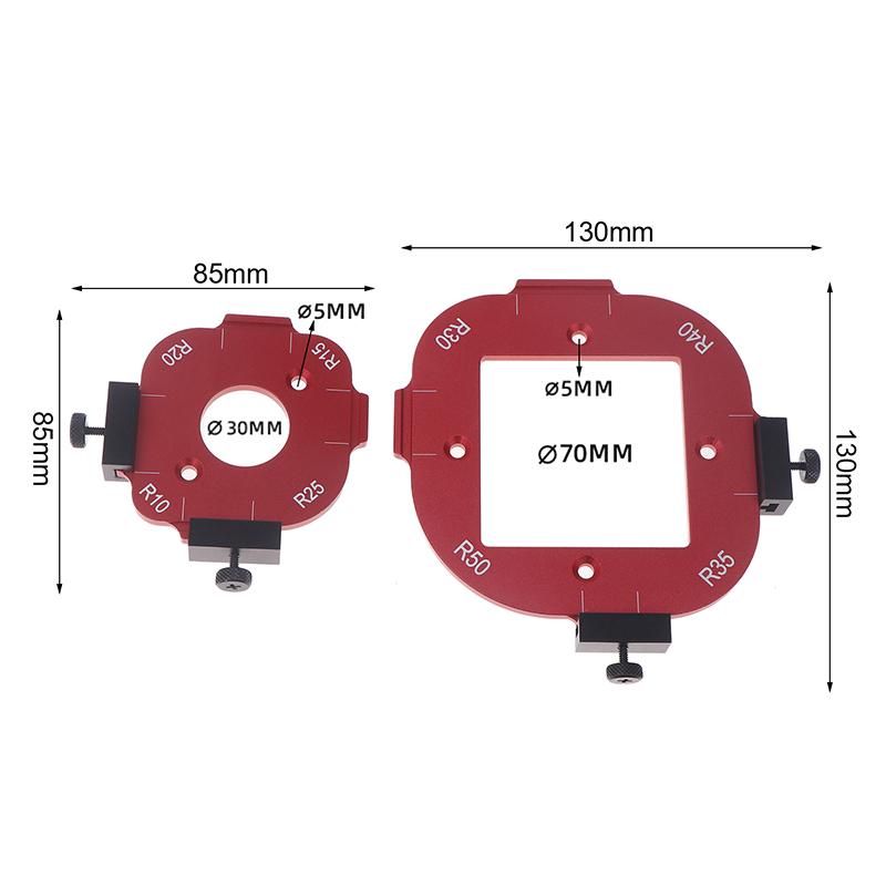 4 в 1 Деревообрабатывающий фрезерный станок Шаблон позиционирования угла дуги Угловые радиусные фрезеры R10-R50 Инструмент позиционирования радиусного кондуктора
