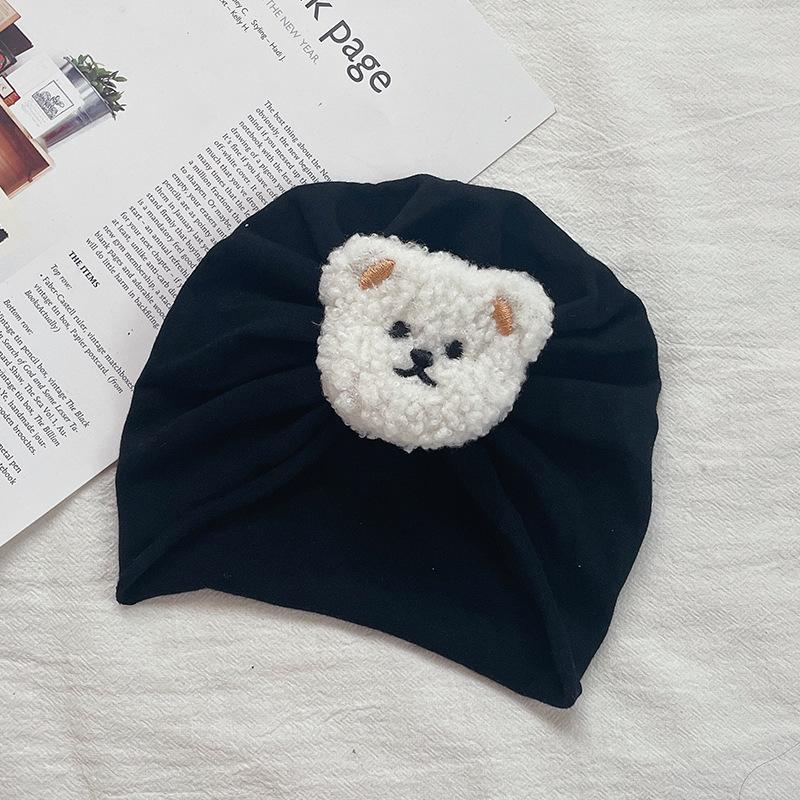 Детский тюрбан с милым мультяшным 3D медвежонком, шапочка для новорожденных мальчиков и девочек, милые весенне-летние хлопковые банданы для малышей, детские вещи