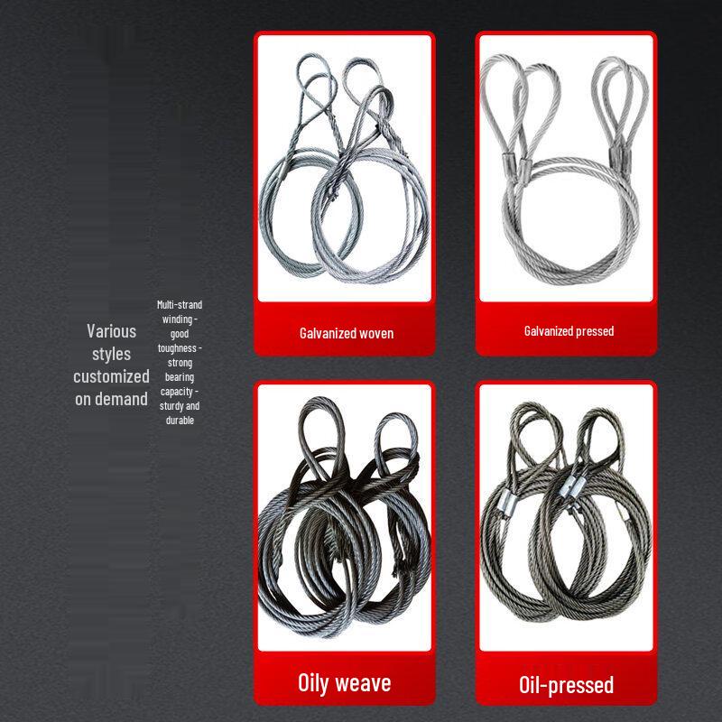 Jundingying 16mm x 5m Steel Wire Rope Lifting Sling
