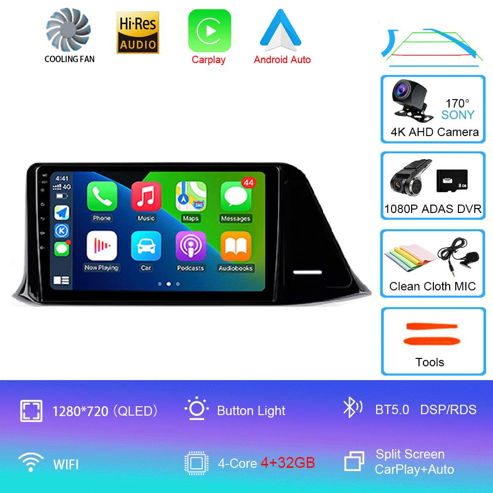 Автомобильное радио Android 14 Carplay для Toyota C-HR CHR 2016 2017 2018 2019 2020 Мультимедиа Видео Плеер Навигация Стерео GPS 2din DSP