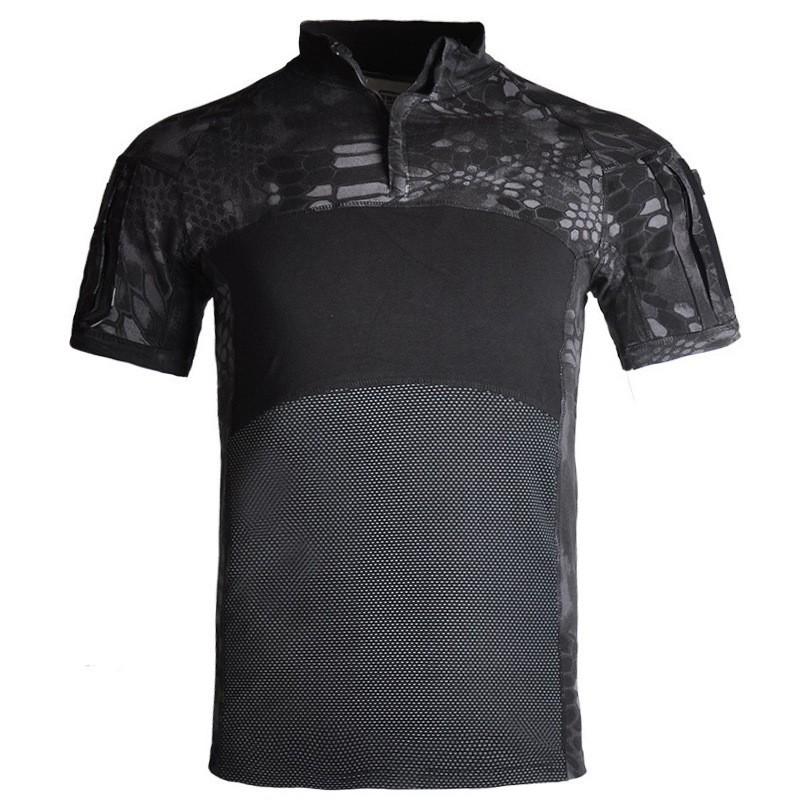 Hanye Camouflage Training Suit Breathable Wear-resistant Frog Short-sleeved Top