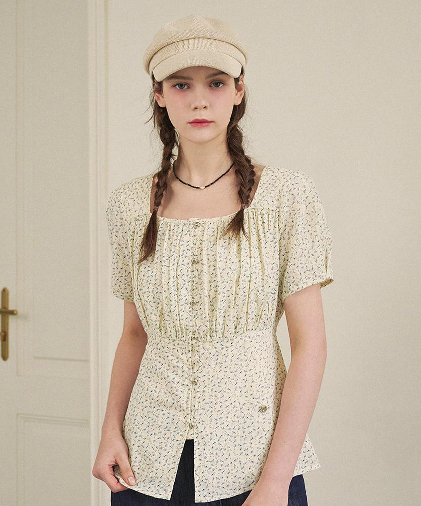 MICANE Voyageless Shirred Strap Blouse