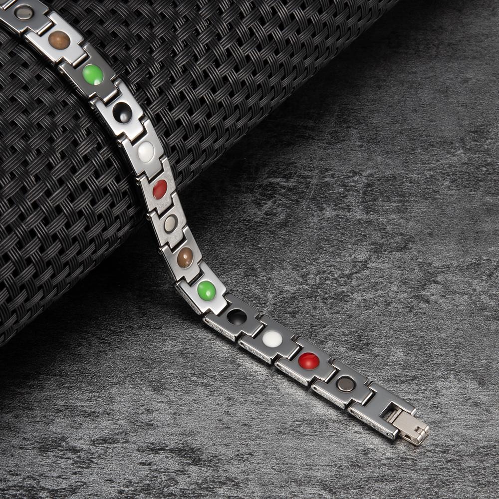 Ikuinen Arrow Магнитные браслеты Вольфрам Турмалин Энергия здоровья Карбид вольфрама Цепь Ювелирные изделия Мужчины Водонепроницаемые с защитой от царапин