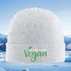 Vegan wordcruelty free Men Women Unisex Knitted Hat Beanie Pullover Cap Winter Thermal Warm Christmas Outdoor Cycling Hiking Sk