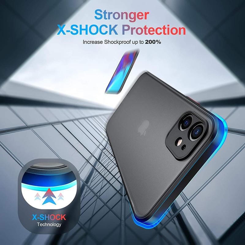Роскошный противоударный матовый чехол для iPhone 11 12 13 14 15 Pro Max XR XS X 7 8 Plus SE Mini силиконовый бампер прозрачный чехол