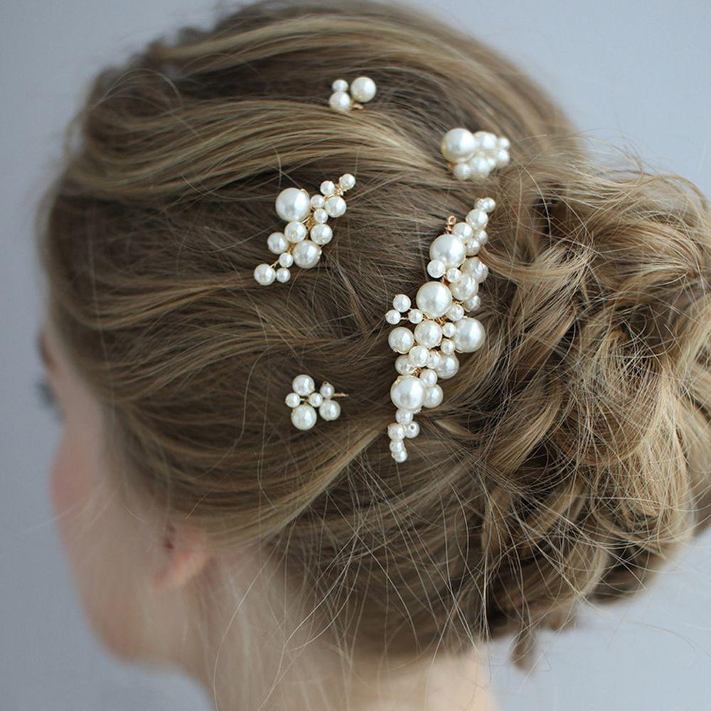 Wedding Party Haircomb Handmade Jewelry Bride Barrette Hairwear Pearl Hairpin Bridal Headpiece
